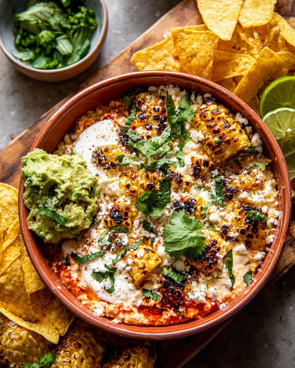 Cinco de Mayo Street Corn Dip & Guacamole Board