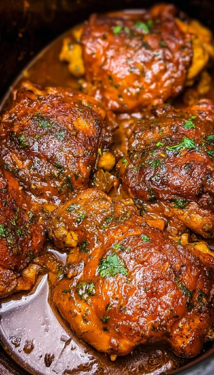 Crockpot Carolina Gold Bbq Chicken Thighs