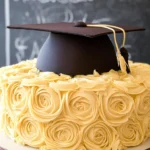 Elegant Graduation Cake with Fondant Cap Topper 111 Elegant-Graduation-Cake-with-Fondant-Cap-Topper-Recipe