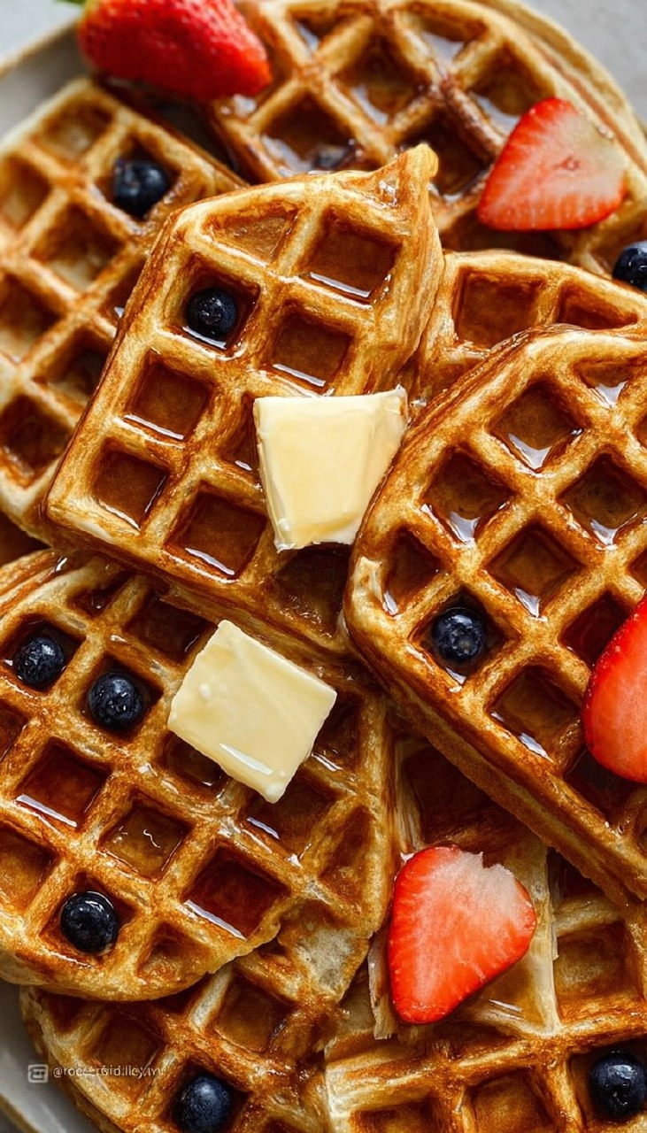 Fluffy Whole Wheat Waffles