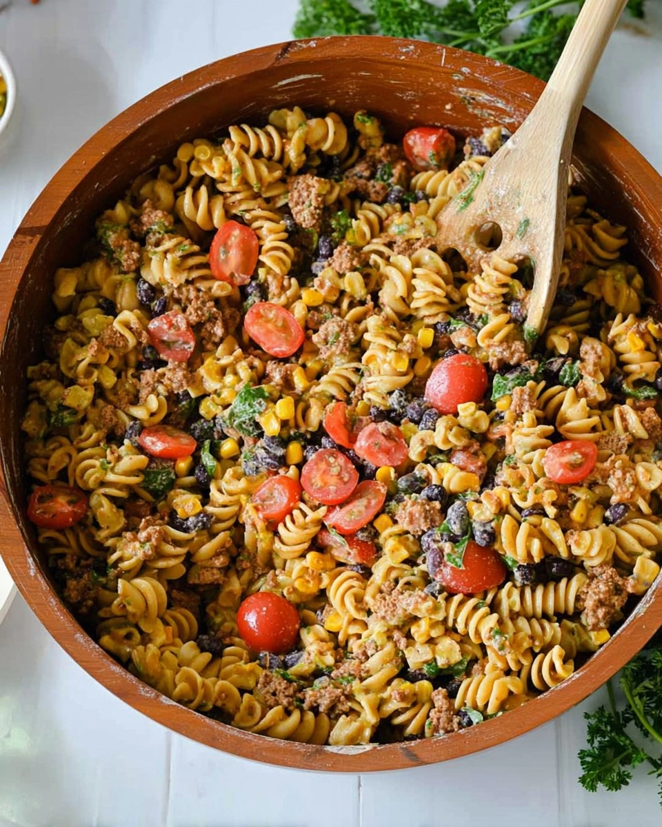Healthy Taco Pasta Salad (Meal-Prep Friendly) 129 Healthy Taco Pasta Salad (Meal-Prep Friendly)