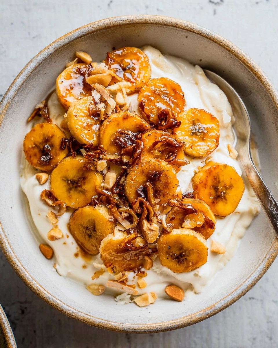 High-Protein Caramelized Banana Yogurt Bowl 80 High-Protein Caramelized Banana Yogurt Bowl