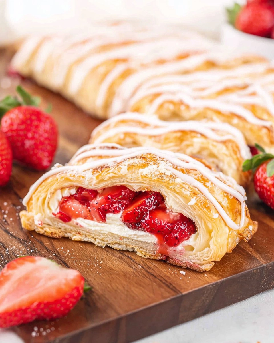 Strawberry Cream Cheese Danish | Easy Puff Pastry Breakfast Pastry