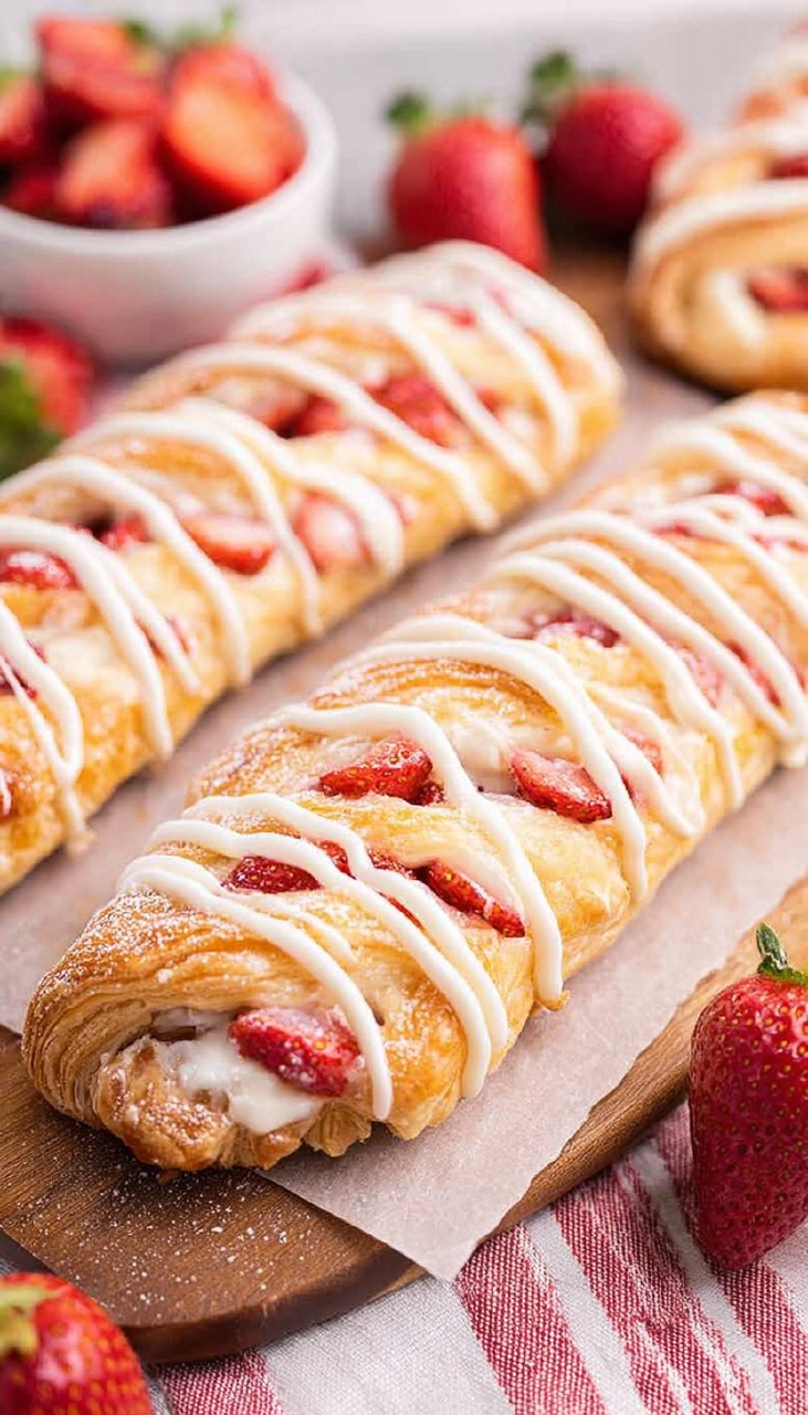 Strawberry Cream Cheese Danish | Easy Puff Pastry Breakfast Pastry