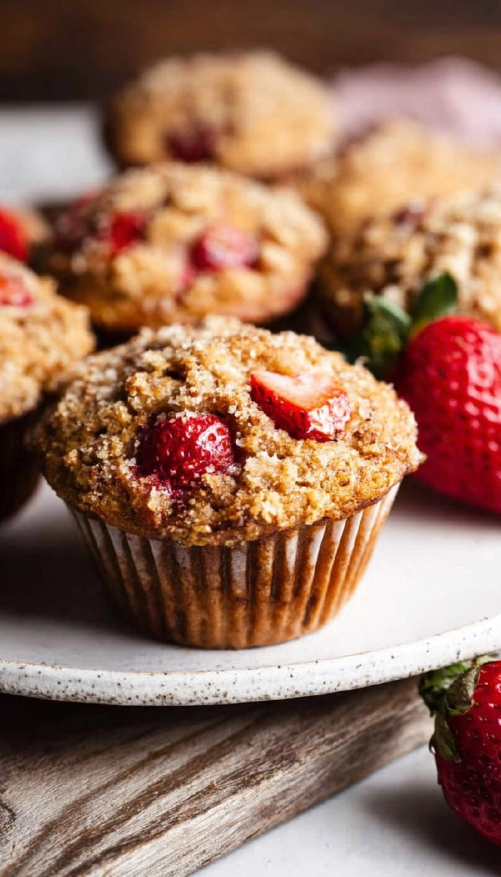 Almond Flour Strawberry Muffins