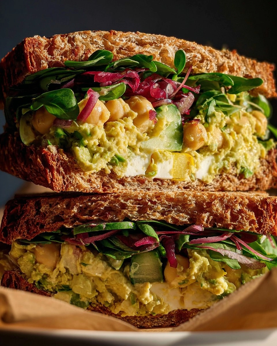 Caramelized Lemon Chickpea Salad Sandwich