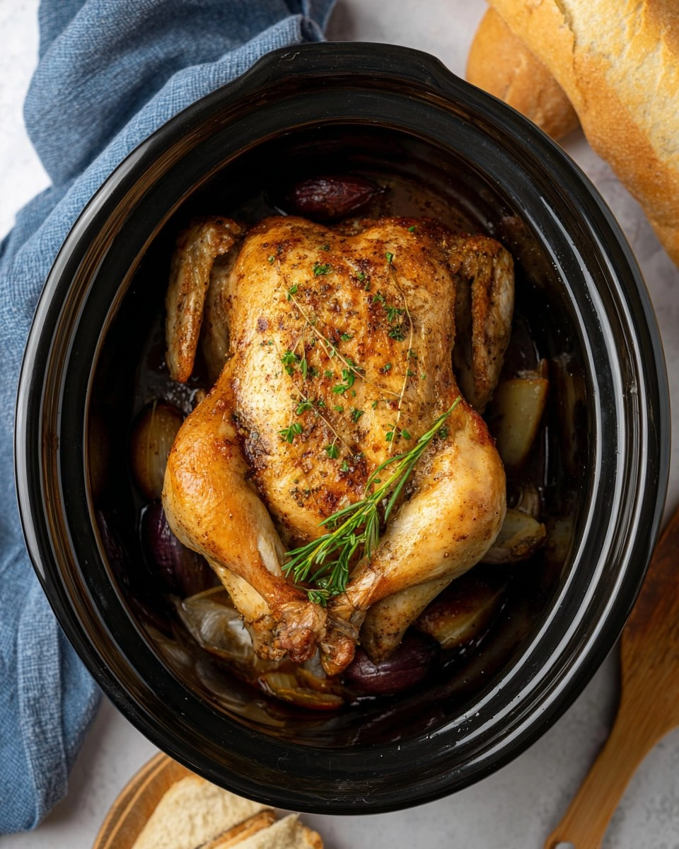 Crockpot Whole Chicken (10 Minute Prep)