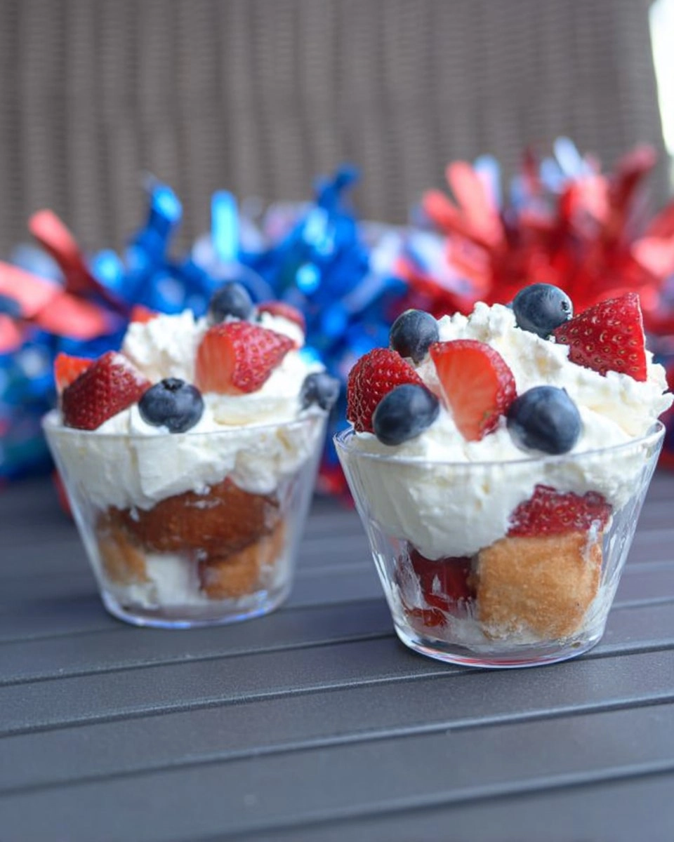 Fourth of July Mini Shortcake Cups