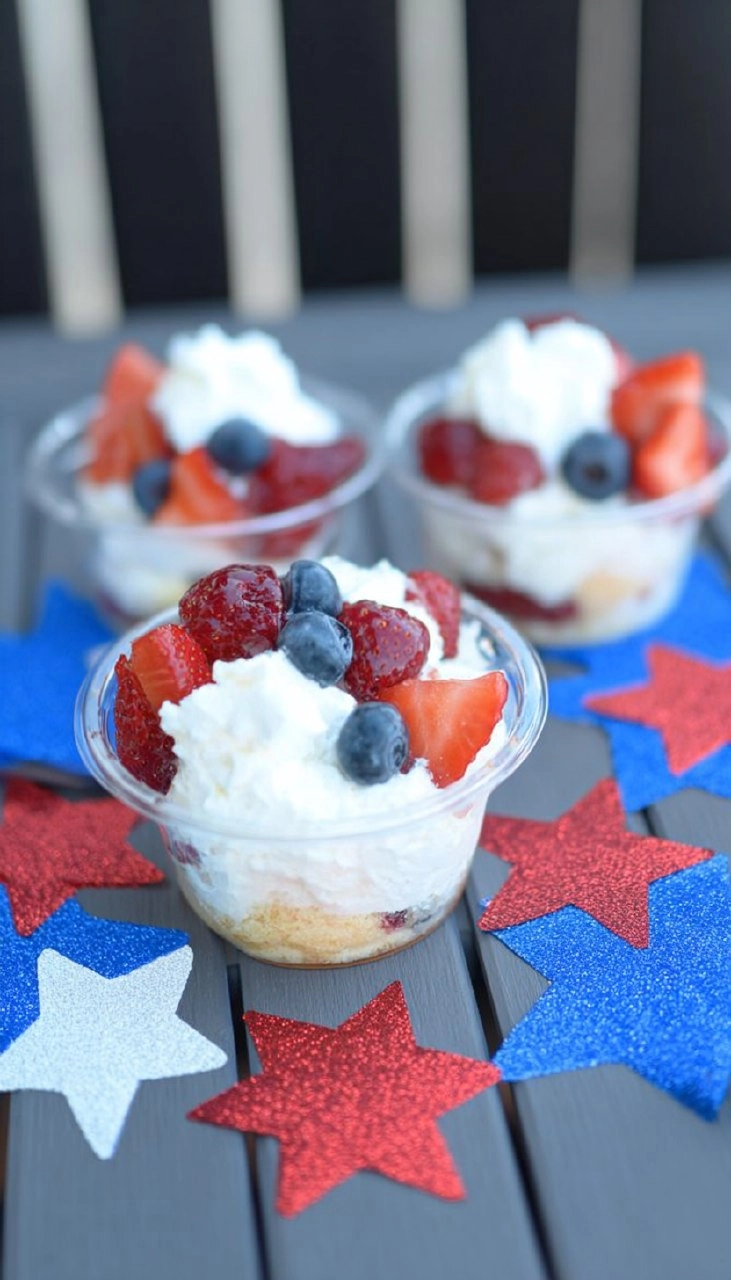 Fourth of July Mini Shortcake Cups