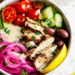 Greek-Chicken-Bowls-with-Lemon-Garlic-Tahini-Sauce-Healthy-Mediterranean-Bowls-Recipe