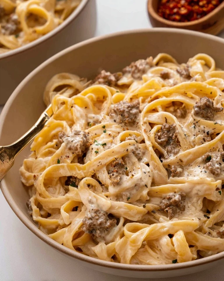 Ground-Beef-Alfredo-Recipe