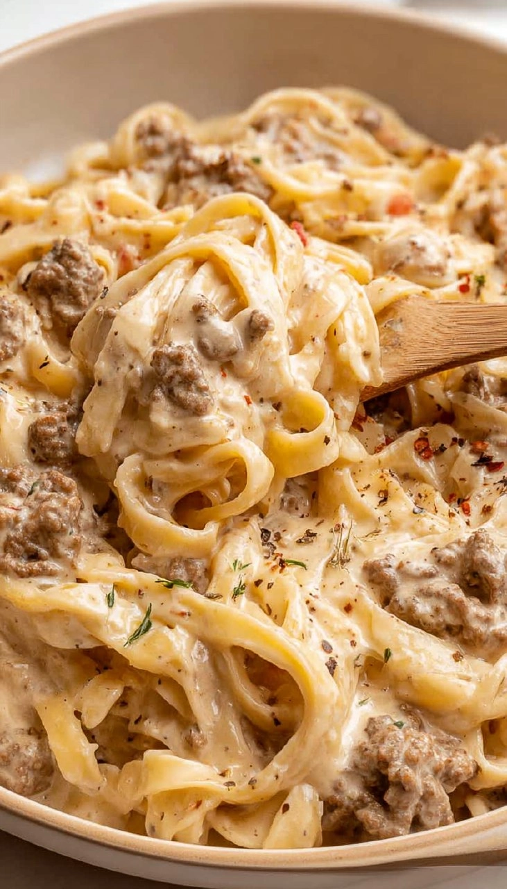 Ground Beef Alfredo