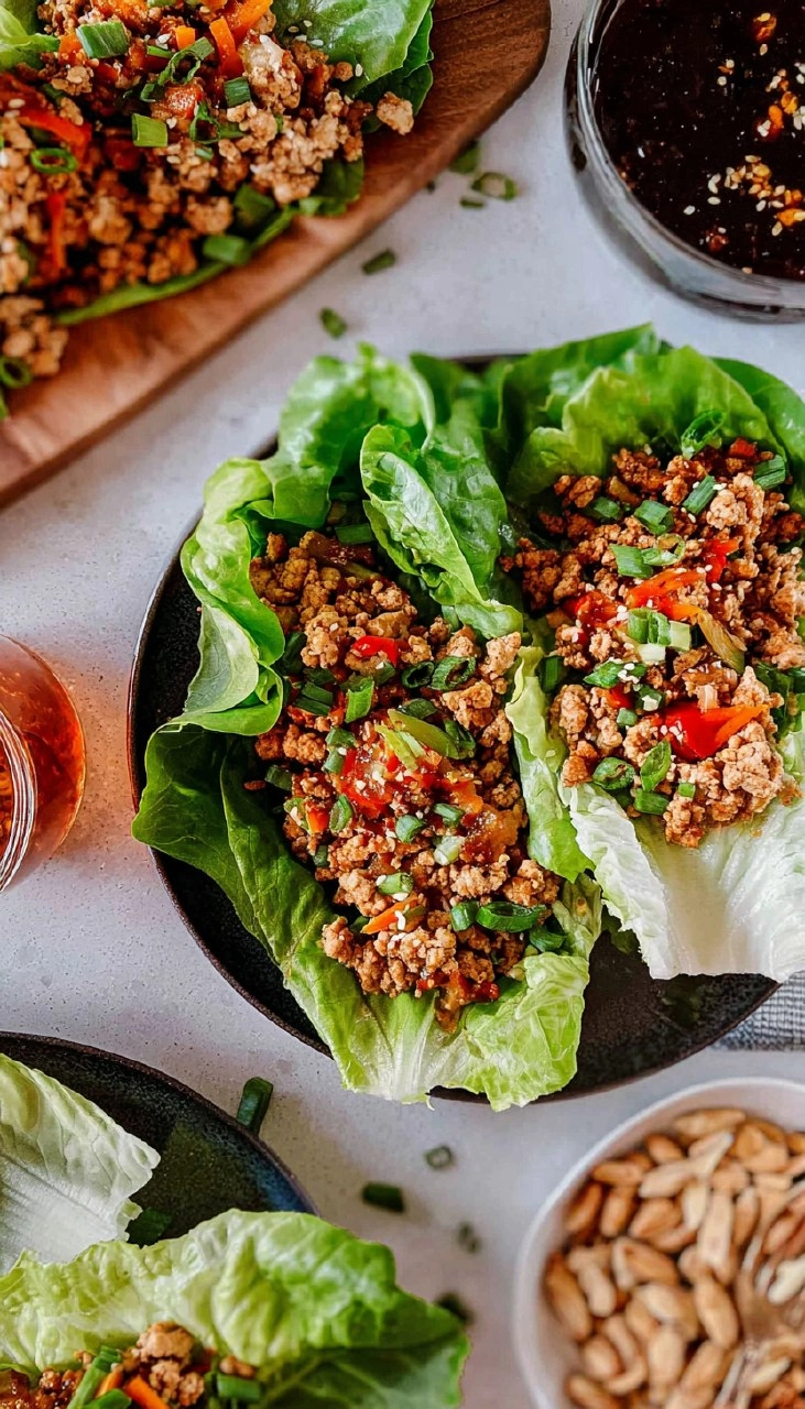 Ground Chicken Lettuce Wraps