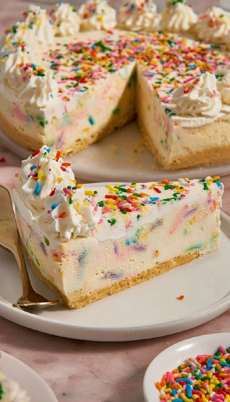 No-Bake Funfetti Cheesecake 110 No-Bake Funfetti Cheesecake