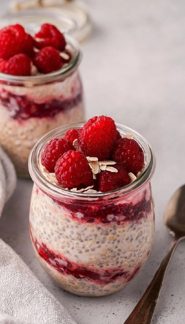 Raspberry Overnight Oats 110 Raspberry Overnight Oats