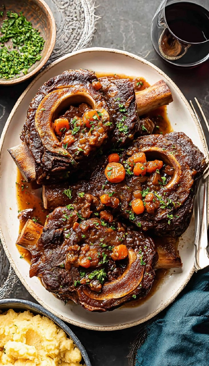 Red Wine Braised Beef Shanks