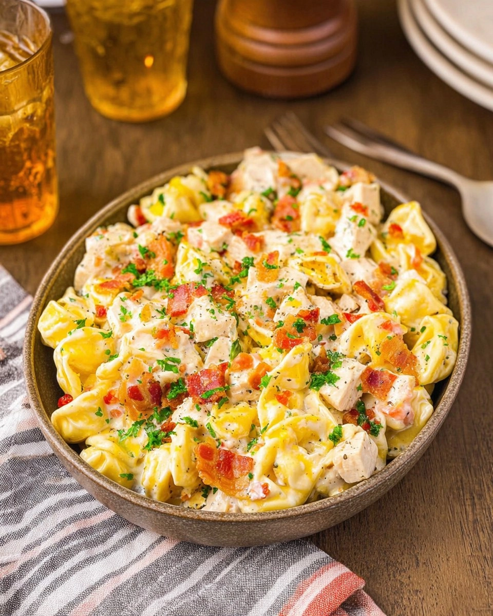 Sheet Pan Chicken Bacon Ranch Tortellini