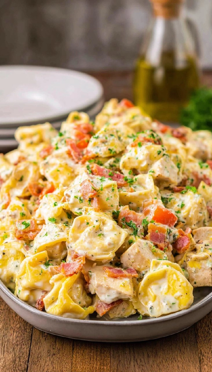 Sheet Pan Chicken Bacon Ranch Tortellini