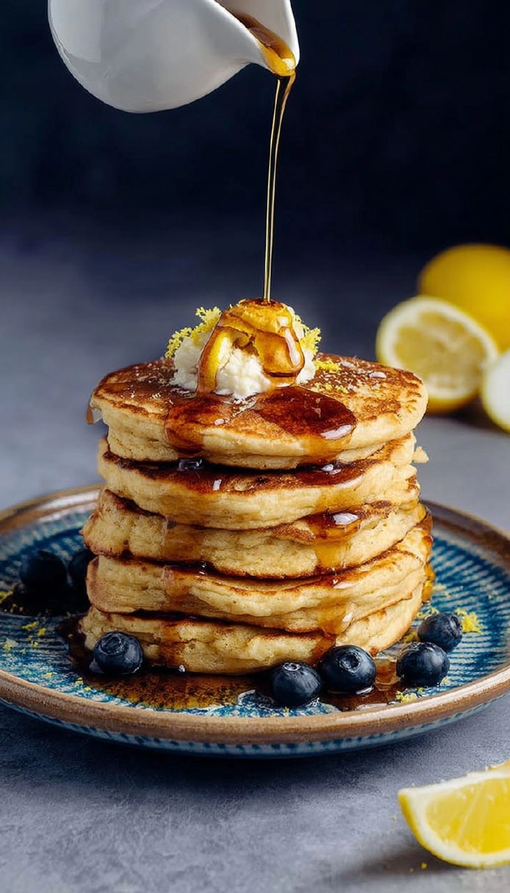 Vegan Lemon Ricotta Pancakes
