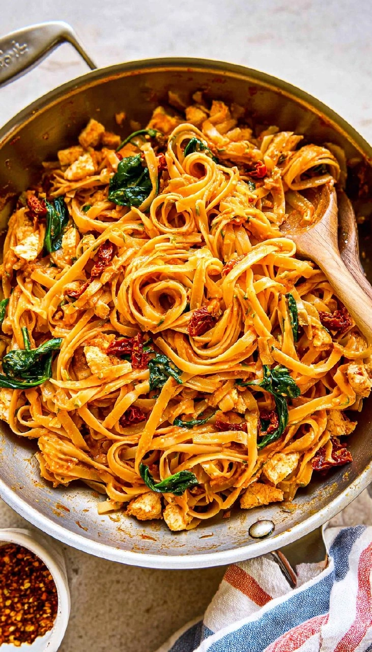 Whole Wheat Sun-Dried Tomato Basil Pasta