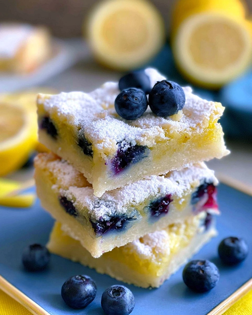 Blueberry Lemon Bars | Sweet-Tart Picnic Dessert Squares