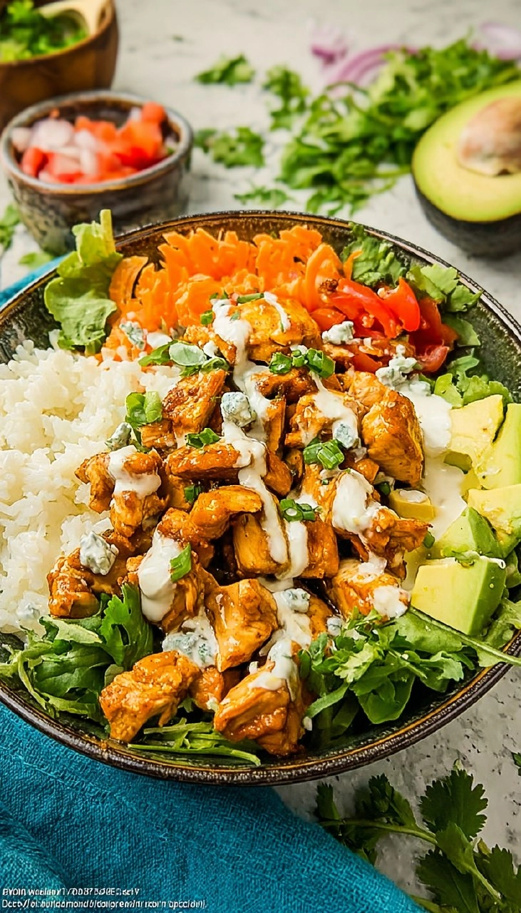 Buffalo Chicken Bowl (With Rice)
