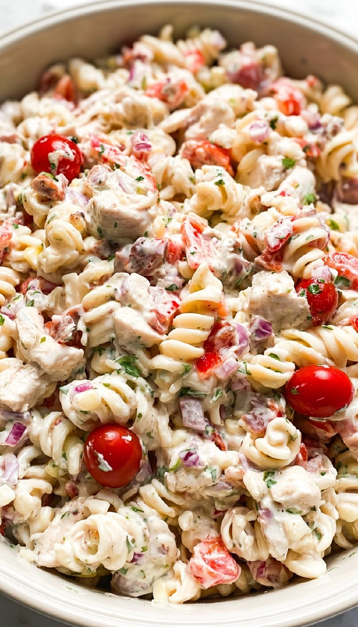 Chicken Ranch Pasta Salad