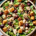 Chicken-Salad-with-Grapes-Pecans-and-Croissant-Croutons-Recipe