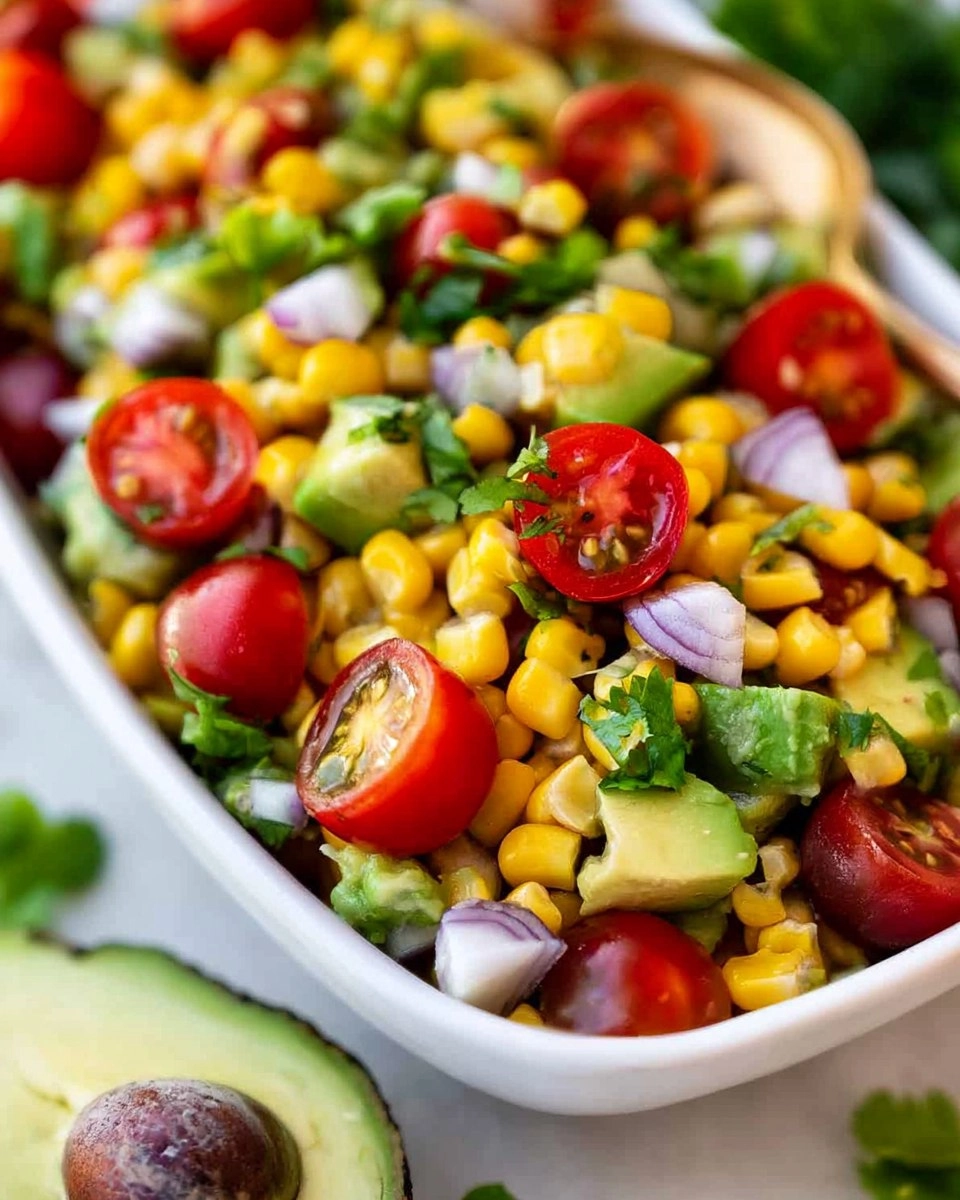 Corn Tomato Avocado Salad (with Cilantro Lime Vinaigrette) 74 Corn Tomato Avocado Salad (with Cilantro Lime Vinaigrette)