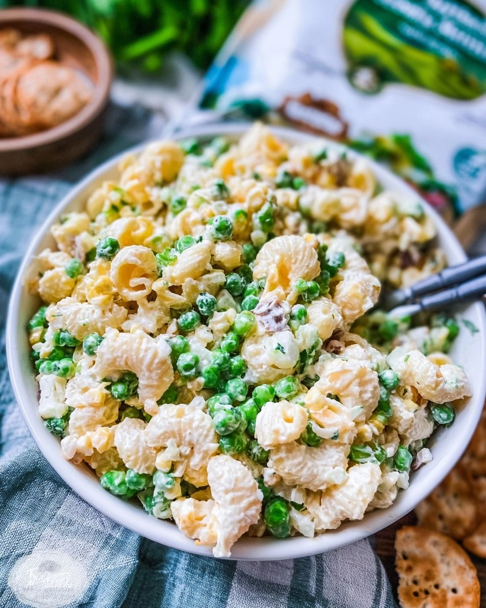 Creamy Ranch Pea Pasta Salad