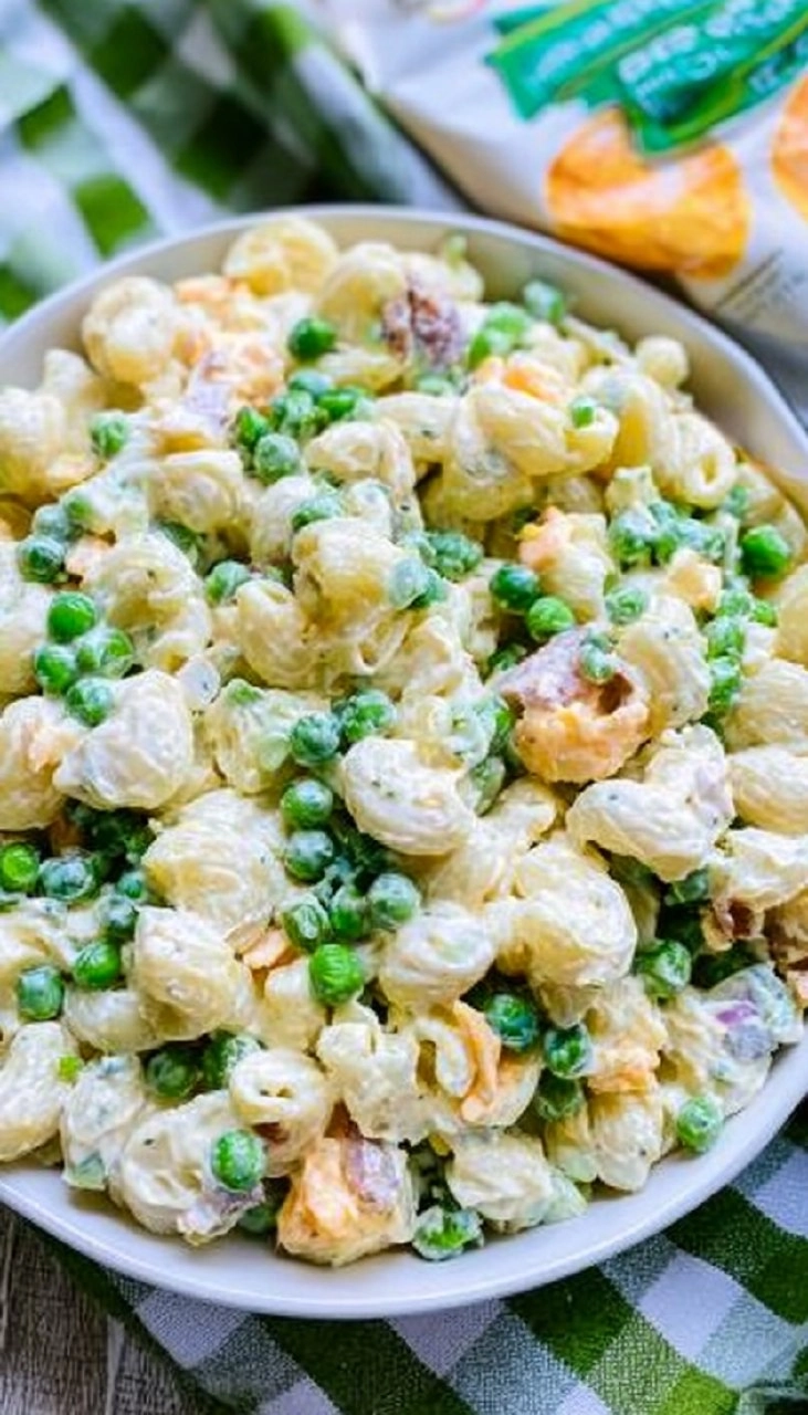Creamy Ranch Pea Pasta Salad