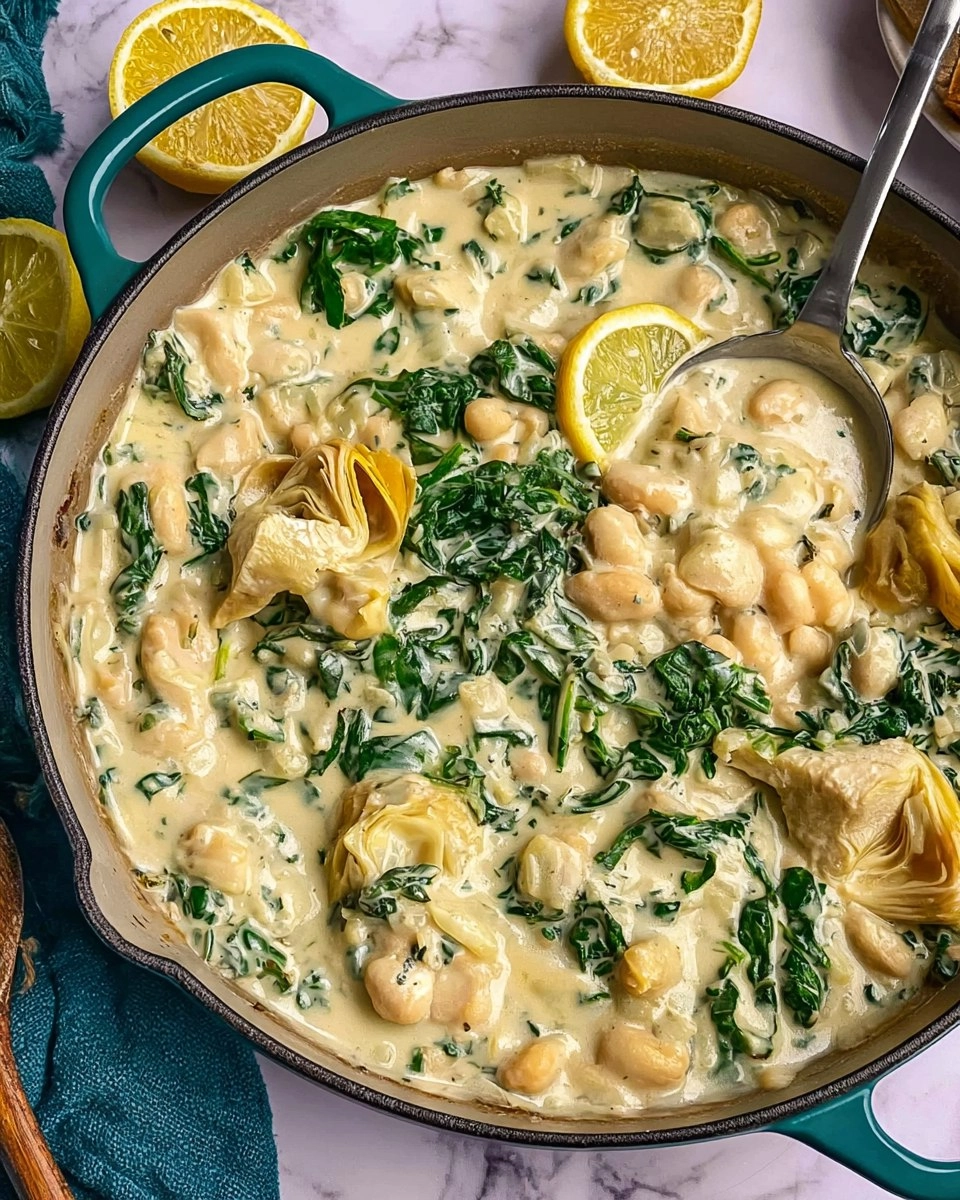 Creamy Spinach Artichoke Butter Beans