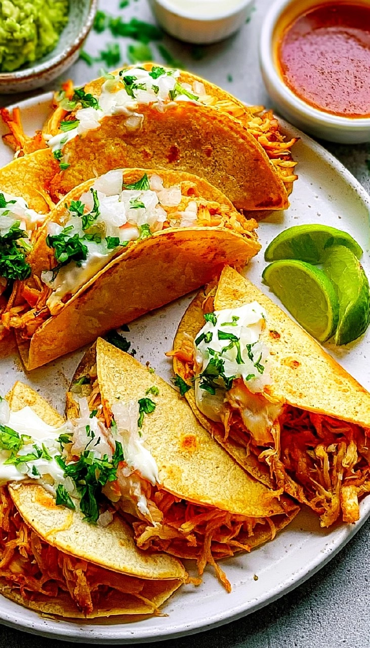 Crispy Baked Chicken Tacos