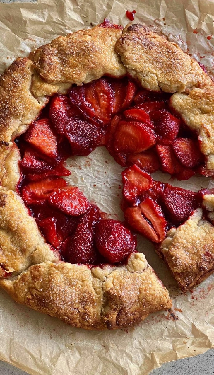 Easy Strawberry Galette (no pie pan needed)