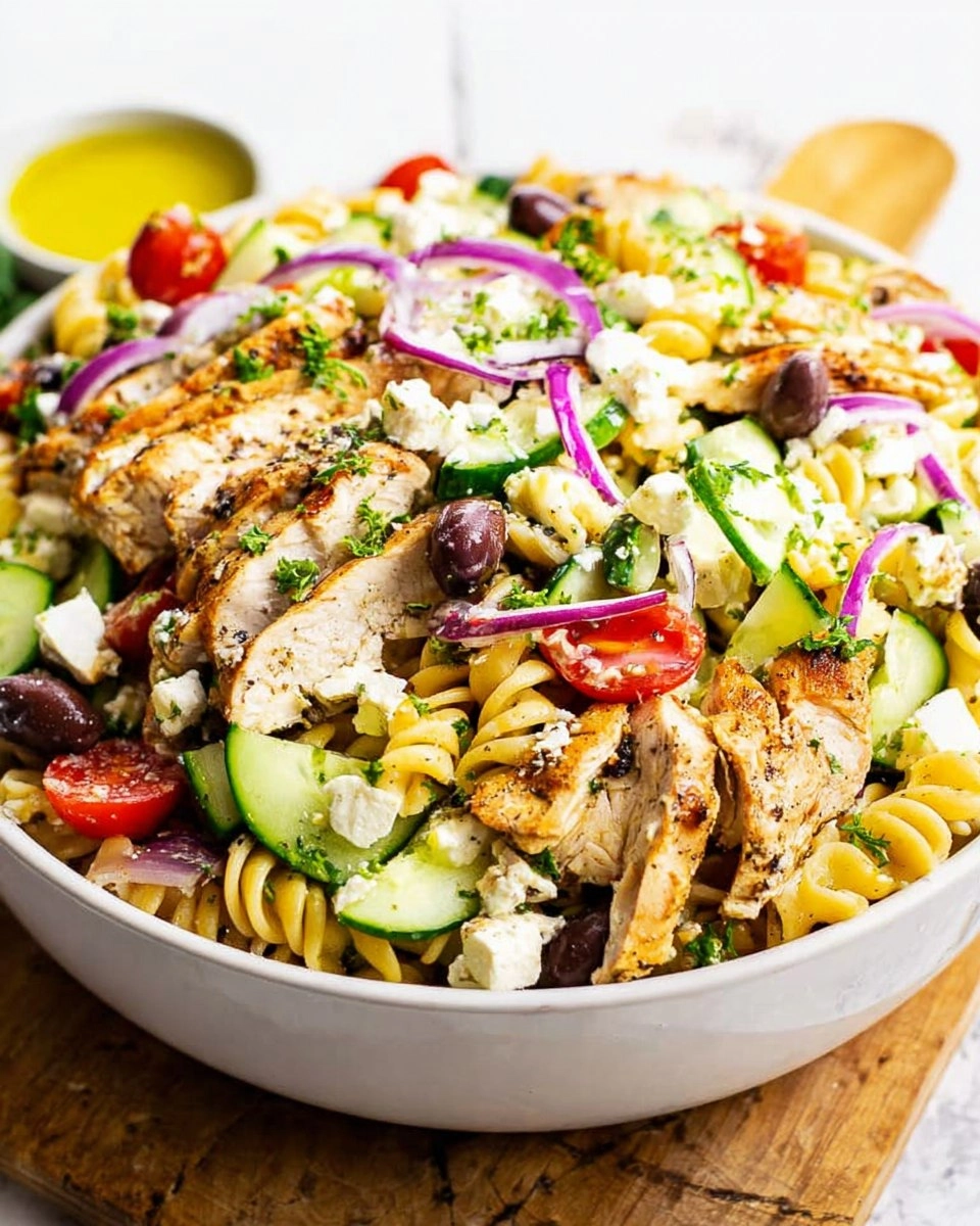Greek Chicken Pasta Salad (Healthy, High Protein, Easy Meal Prep)