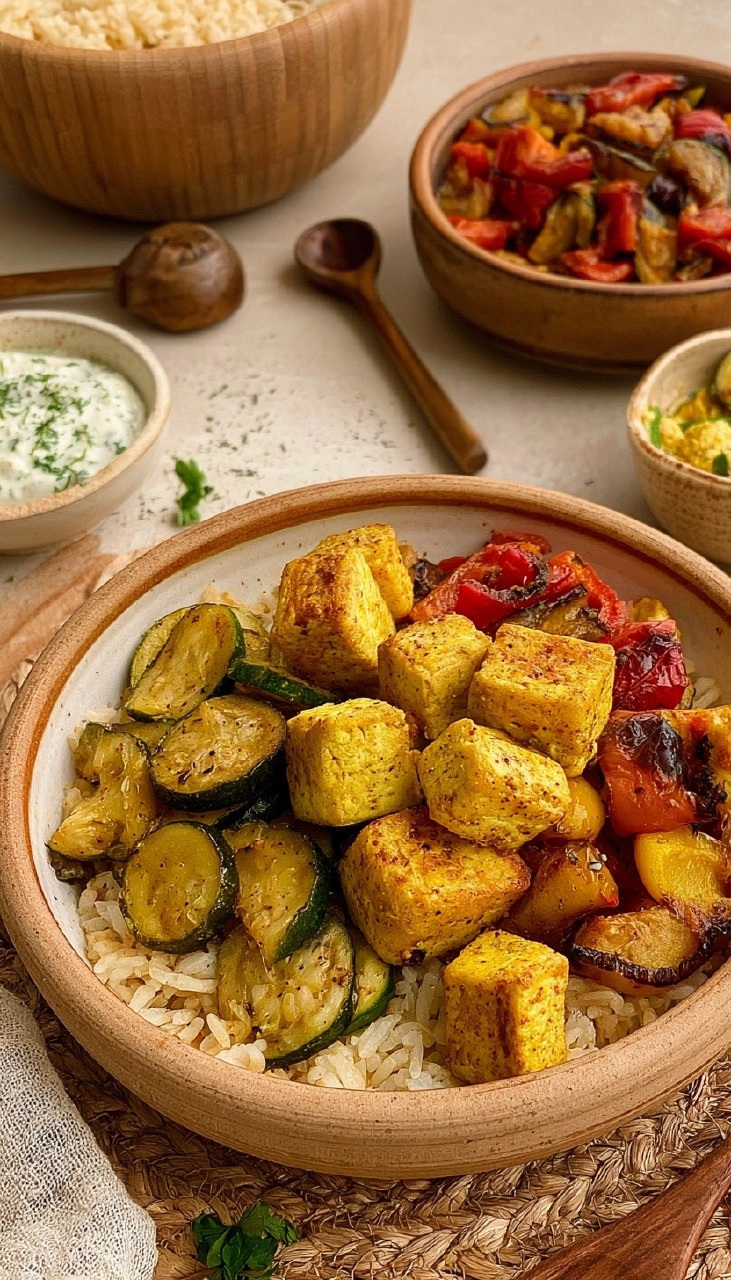 Greek Tofu & Rice Bowls