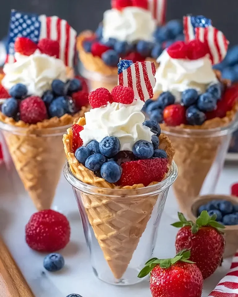 No-Bake-4th-of-July-Patriotic-Fruit-Cones-Recipe
