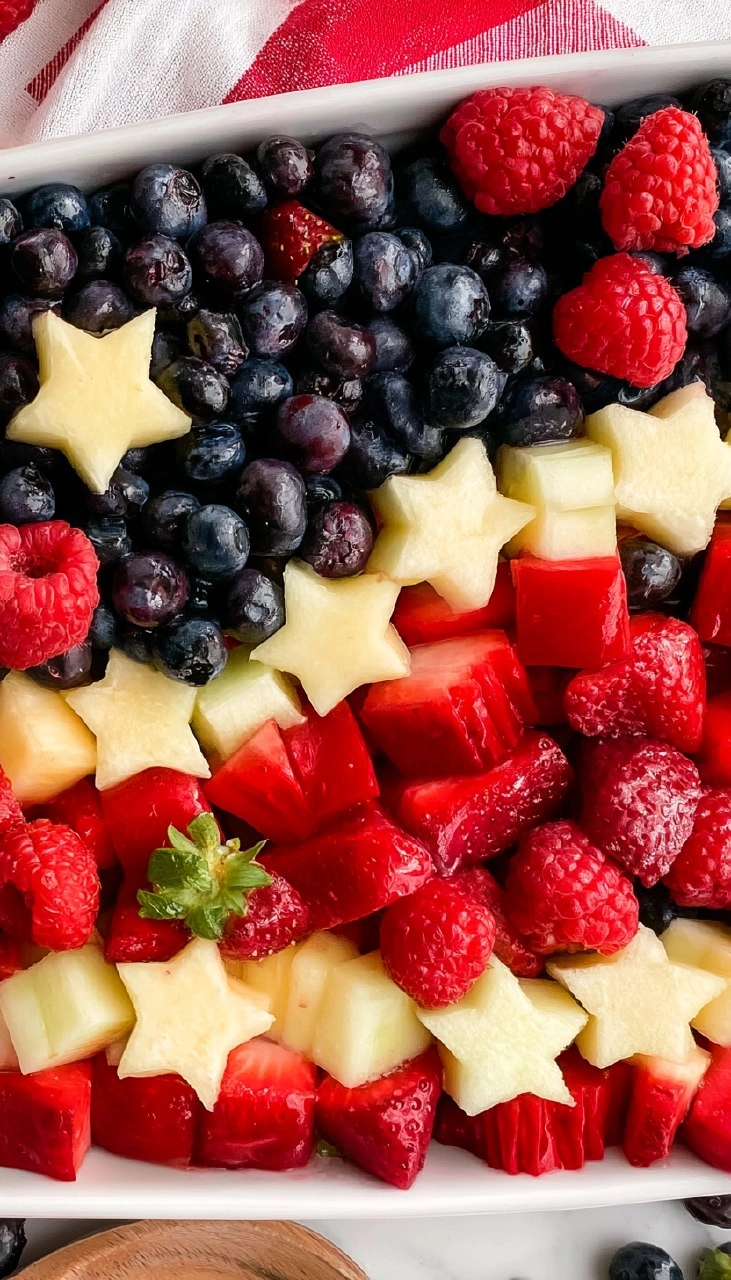 Red, White and Blue Fruit Salad | Patriotic Summer Side Dish 75 Red, White and Blue Fruit Salad | Patriotic Summer Side Dish