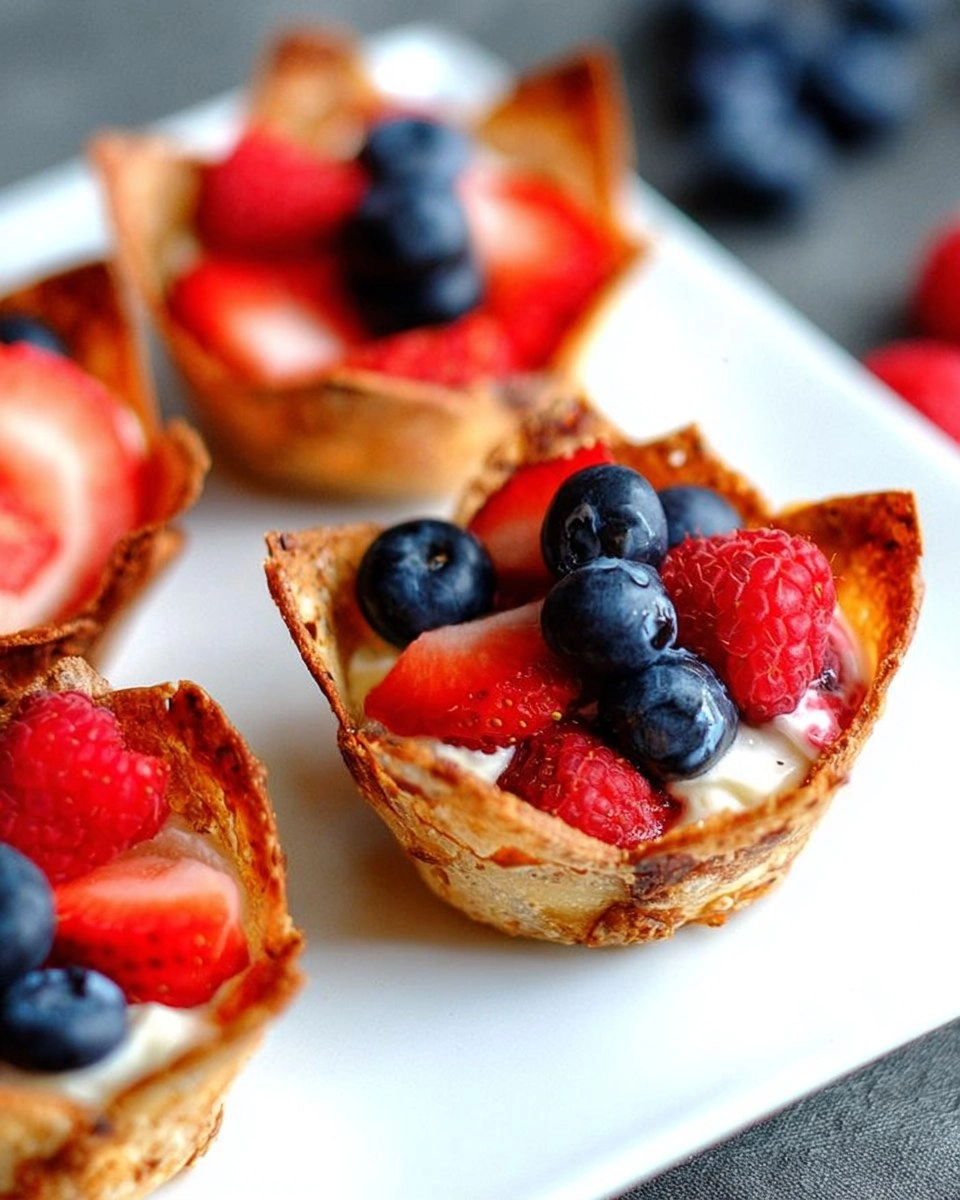 Red, White, and Blue Tortilla Cups