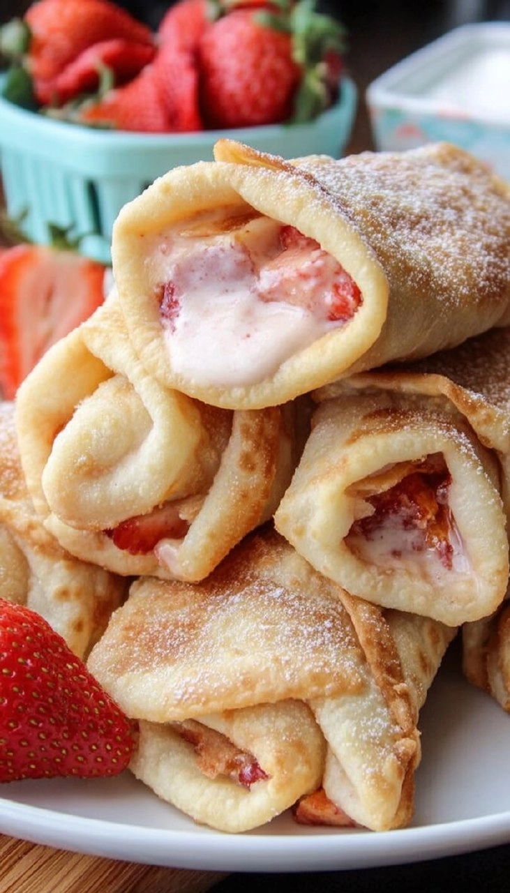 Strawberry Cheesecake Chimichangas