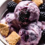Blackberry-Cheesecake-Cottage-Cheese-Ice-Cream-Recipe