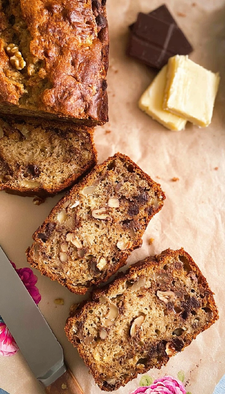 Chocolate Chip Walnut Banana Bread