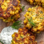 Corn-and-Zucchini-Fritters-with-Herb-Yogurt-Sauce-Recipe