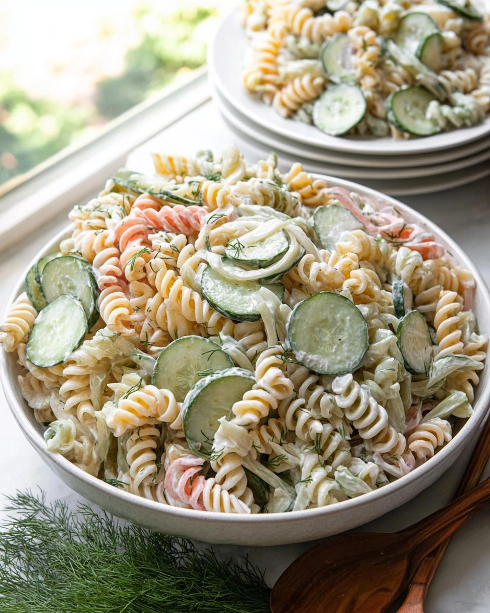 Creamy Cucumber Pasta Salad