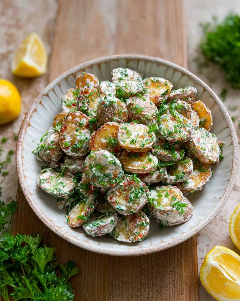 Crispy-Potato-Salad-with-Creamy-Herb-Yogurt-Dressing-Recipe