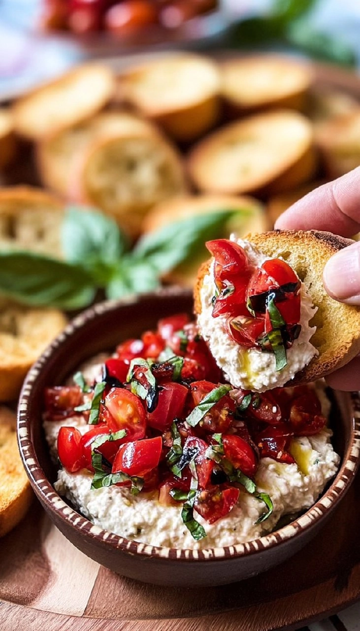 Easy Boursin Bruschetta Dip