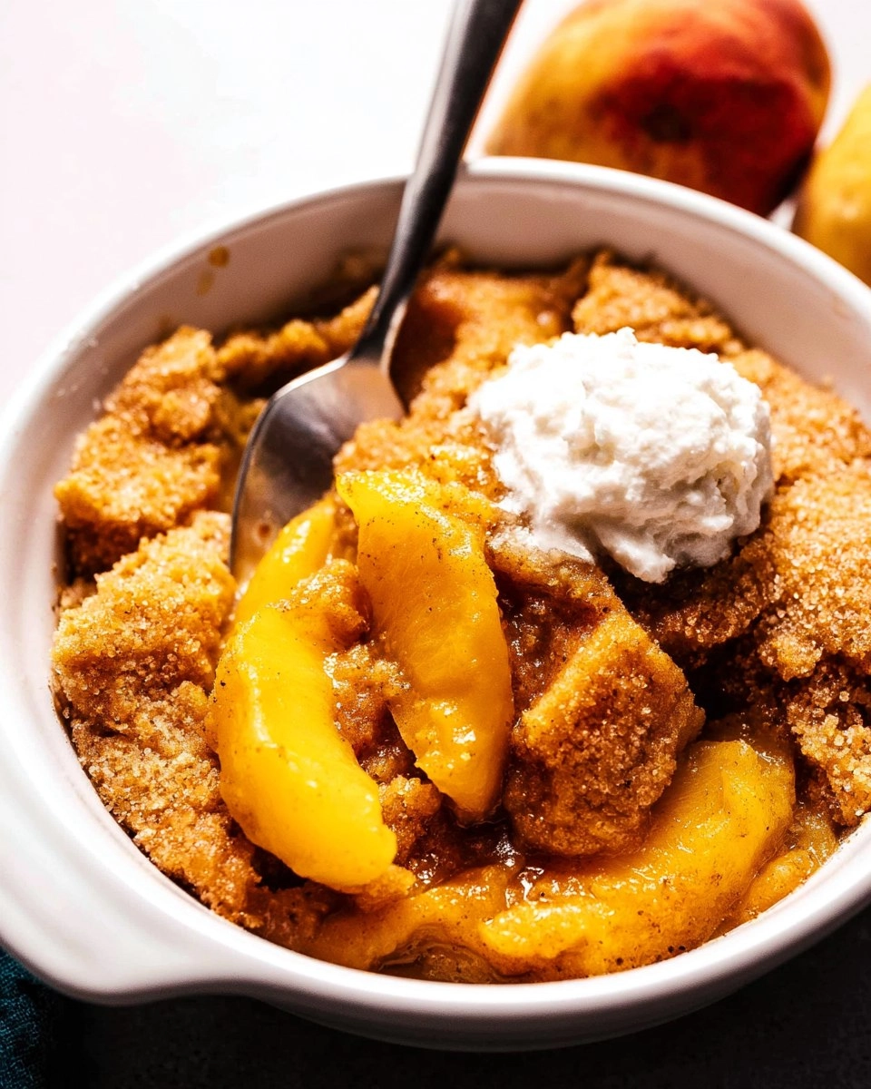 Easy Peach Cobbler (Gluten-Free, Naturally Sweetened)