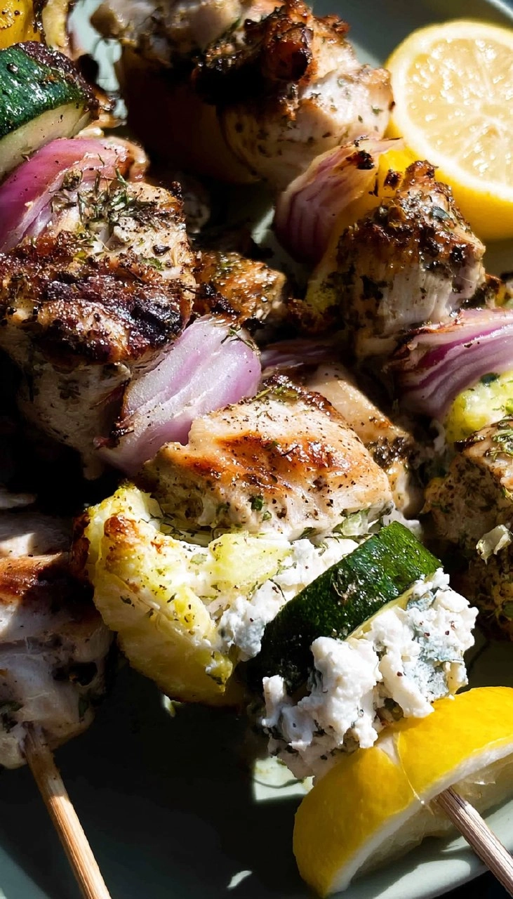 Grilled Greek Chicken Kabobs
