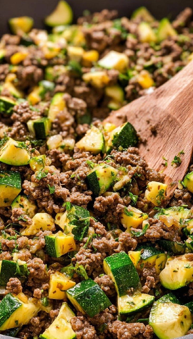 Ground Beef and Zucchini Skillet
