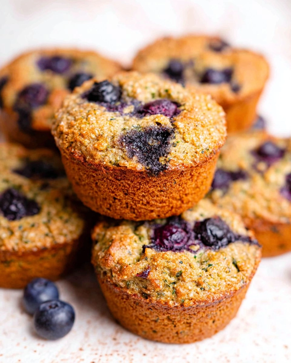 Healthy Blueberry Zucchini Muffins (Gluten Free, Paleo, Almond Flour)